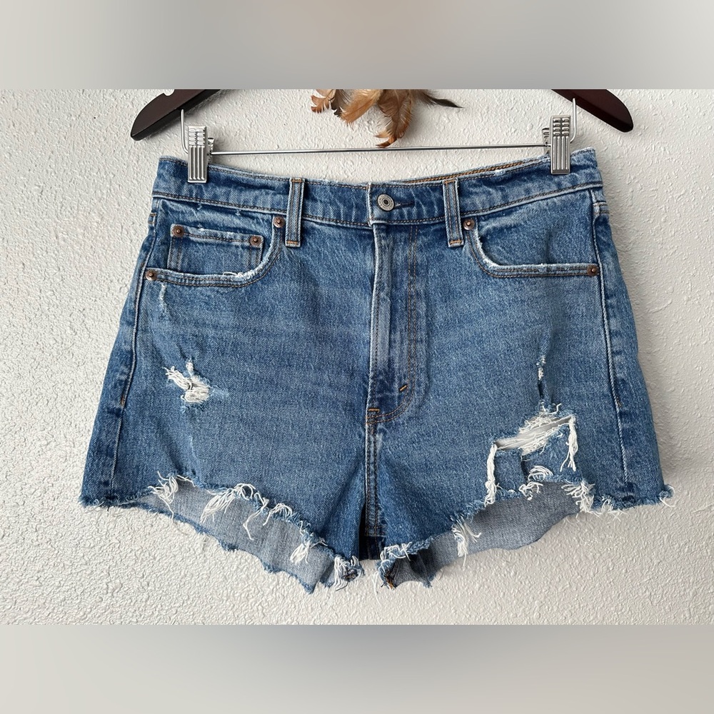 Abercrombie & Fitch The Mom Short High Rise Women’s Size 6/28 Denim Y2K Causual